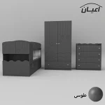سرویس تخت و کمد کودک و نوزاد اعیان مدل FH594 مجموعه سه عددی - Image 2
