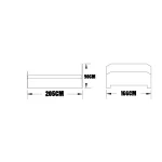 تخت خواب دونفره اعیان مدل FH300 سایز 160x200 سانتی متر - Image 2