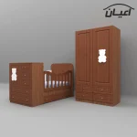 سرویس تختخواب و کمد کودک اعیان طرح تدی مدل FH482 مجموعه دو عددی - Image 4