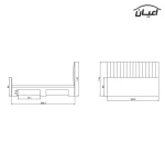 تخت خواب دونفره اعیان مدل FH372 سایز 160x200 سانتی متر - Image 7