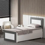 تخت خواب ملامینه یک نفره اعیان مدل FH895 سایز 90x200 سانتی متر - Image 2