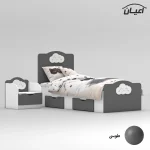 ست تخت خواب یک نفره اعیان مدل FH764 سایز 80x180 سانتی متر مجموعه دو عددی - Image 3