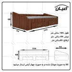 تخت خواب یک نفره اعیان مدل FH613 سایز 80x180 سانتی متر - Image 10