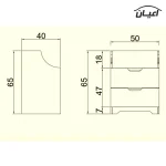 میز پاتختی اعیان مدل FH411 - Image 2