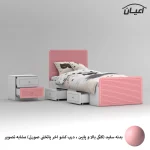 تخت خواب ملامینه یک نفره اعیان مدل FH815 سایز 90x200 سانتی متر مجموعه دو عددی - Image 11