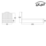 تخت خواب یکنفره اعیان مدل FH424 سایز 90x200 سانتی متر - Image 10