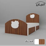 تخت خواب یکنفره اعیان مدل FH572 سایز 90x200 سانتی متر طرح کیتی - Image 2