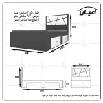 تخت خواب یکنفره اعیان مدل FH606 - Image 3