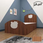 تخت خواب یکنفره اعیان مدل FH572 سایز 90x200 سانتی متر طرح کیتی - Image 3