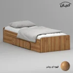 تخت خواب ملامینه یک نفره اعیان مدل FH967 سایز 90x200 سانتی متر - Image 5