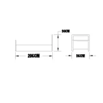 تخت خواب یکنفره مدل FH301 سایز 206x96 سانتی متر - Image 2