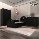 سرویس خواب یک نفره اعیان مدل FH474 طرح فانتزی سایز 90x200 سانتی متر مجموعه 4 عددی - Image 2