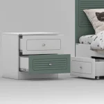 تخت خواب ملامینه یک نفره اعیان مدل FH815 سایز 90x200 سانتی متر مجموعه دو عددی - Image 12