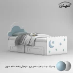 تخت خواب ملامینه نوجوان اعیان مدل FH935 سایز 80x180 سانتی متر - Image 3