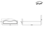 تخت خواب دونفره اعیان مدل FH403 سایز 160x200 سانتی متر - Image 2