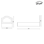 تخت خواب یکنفره اعیان مدل FH370 سایز 90x200 سانتی متر - Image 2