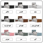 تخت خواب ملامینه یک نفره اعیان مدل FH815 سایز 90x200 سانتی متر مجموعه دو عددی - Image 15