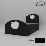 تخت خواب یکنفره اعیان مدل FH572 سایز 90x200 سانتی متر طرح کیتی - Image 4