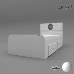تخت خواب یکنفره اعیان مدل FH514 سایز 90x200 سانتی متر - Image 4