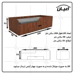 تخت خواب یکنفره اعیان مدل FH658 - Image 3