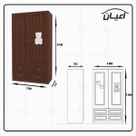 کمد لباس کودک اعیان مدل FH481 طرح تدی - Image 8