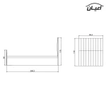 تخت خواب یک نفره اعیان مدل FH375 سایز 90x200 سانتی متر - Image 6