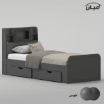 تخت خواب ملامینه یک نفره اعیان مدل FH981 سایز 90x200 سانتی متر - Image 3