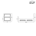 تخت خواب یکنفره اعیان مدل FH400 سایز 90x200 سانتی متر - Image 5