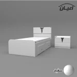 سرویس خواب یکنفره  اعیان مدل FH507 سایز 90x200 سانتی متر مجموعه دو عددی - Image 9