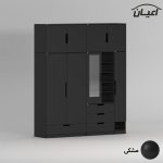 کمد لباس چندمنظوره اعیان مدل FH962 طول 200 سانتی متر مجموعه شش عددی - Image 5