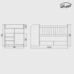 تختخواب کودک اعیان مدل FH406 - Image 11