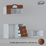 میز تحریر و صندلی اعیان مدل FH763 مجموعه سه عددی - Image 12