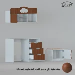 سرویس خواب اعیان مدل FH766 سایز 80×180 سانتی متر مجموعه 6 عددی - Image 4
