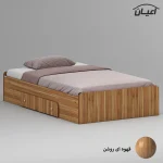 تخت خواب ملامینه یک نفره اعیان مدل FH968 سایز 120x200 سانتی متر - Image 5