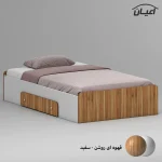 تخت خواب ملامینه یک نفره اعیان مدل FH968 سایز 120x200 سانتی متر - Image 8