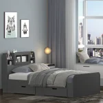 تخت خواب ملامینه یک نفره اعیان مدل FH982 سایز 120x200 سانتی متر