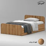 تخت خواب ملامینه یک نفره اعیان مدل FH932 سایز 120x200 سانتی متر - Image 3
