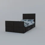 تخت خواب یکنفره اعیان مدل FH336 سایز 90x200 سانتی متر - Image 3