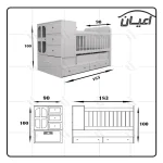 تختخواب کودک اعیان مدل FH454 - Image 3