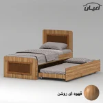 تخت خواب ملامینه یک نفره اعیان مدل FH895 سایز 90x200 سانتی متر - Image 3