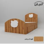 تخت خواب یکنفره اعیان مدل FH572 سایز 90x200 سانتی متر طرح کیتی - Image 6