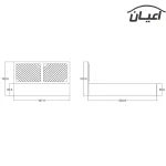 تخت خواب دونفره اعیان مدل FH421 سایز 160x200 سانتی متر - Image 4