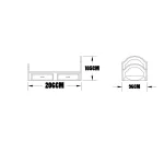 تخت خواب یکنفره اعیان مدل FH278 سایز 90x200 سانتی متر - Image 2