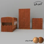 سرویس تخت و کمد کودک و نوزاد اعیان مدل FH594 مجموعه سه عددی - Image 4