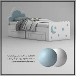 تخت خواب ملامینه نوجوان اعیان مدل FH935 سایز 80x180 سانتی متر - Image 6