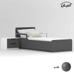 ست تخت خواب یک نفره اعیان مدل FH775 سایز 90x200 سانتی متر مجموعه دو عددی - Image 6