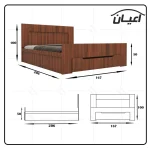 تخت خواب دونفره اعیان مدل FH467 سایز 160x200 سانتی متر - Image 5
