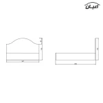 تخت خواب دونفره اعیان مدل FH365 سایز 160x200 سانتی متر - Image 5