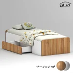 تخت خواب ملامینه یک نفره اعیان مدل FH966 سایز 80x180 سانتی متر - Image 9