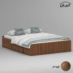 تخت خواب ملامینه دو نفره اعیان مدل FH969 سایز 160x200 سانتی متر - Image 6